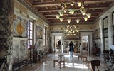 Villa Kerylos - Francie - Beaulieu, vila Kerylos, Andros, společenská místnost pro muže, nejluxusnější ve vile s mramorovým obložením