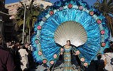 Karneval světel v Nice a festival citrusů v Mentonu - Francie - Menton, Corsi des Fruits d´Or, královna všech mušlí