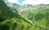 Lechtalské údolí s kartou - Rakousko - Silvretta Hochalpenstrasse