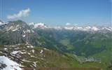 Lechtalské údolí s kartou 2019 - Rakousko - pohled z vrcholu Rüfikopf (2350 m)