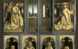 Gentský oltář - Belgie -Gent - Gentský oltář uzavřený, břatři Eyckové, 1432
