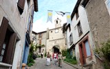 Cordes - Francie - Gaskoňsko -  Cordes, sestup od Porte de l´Horloge, 14.století, přestavěna v 16.století