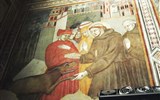 Pienza - Itálie - Lazio - Pienza, San Francesco, fresky líčící život sv.Františka, C.di Biudoccio a Meo do Pera