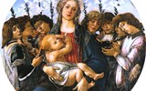 Berlín a večerní slavnost světel, výstavy Botticelli a Mondrian - Sandro Botticelli - Madona s lilií a osmi anděly, cca 1477