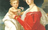 František Josef - Rakousko - František Josef se svou matkou Žofií, 1830, J.K.Stiegler