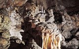 Tajemné jeskyně Slovinska a Itálie, víno a mořské lázně Laguna - Itálie - Grotta Gigante, zpřístupněná 1905, od 1957 elektric.osvětlení
