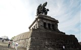 Zážitkový víkend, za vínem na Moselu a Rýn - Německo - Porýní - Koblenz, Deutsches Eck, jezdecká socha 1.německého císaře Viléma I, 1897