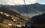 Zell am See - Rakousko - Zell am See z kabiny lanovky na Schmittenhöhe