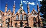 Hamburk, Lübeck, architektura a ostrov Rujána - Německo - Lübeck - nemocnice svatého Ducha, 1286 podle Spirito Santo v Římě