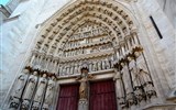 Amiens - Francie - Pikardie - Amiens, katedrála Notre Dame, portál Zlaté panny v J průčelí transeptu