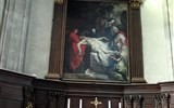 Cambrai - Francie - Pikardie - Cambrai, S.Géry, P.P.Rubens, Pohřeb, 1615, žena v zeleném je I.Brantová, jeho první manželka, obraz maloval pro konvent karmelitánů