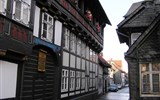 Goslar - Německo - Harc - Goslar, hrázděné domy na Marktstrasse