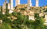 Florencie, kolébka renesance - Itálie - Toskánsko - San Gimignano, rodové věže tvoří typickou siluetu města