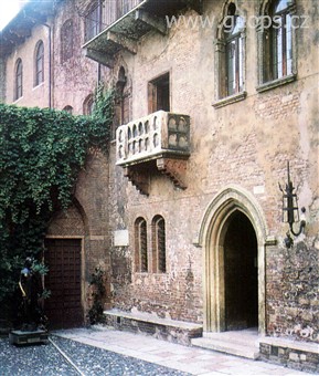Itálie - Benátsko - Verona, balkon tak dobře známý z Julie a Romea