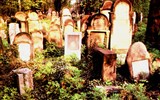 Malopolsko, Krakov, Wroclaw a léto v Beskydech - Polsko - Krakov - židovský hřbitov Remuh, nejstarší náhrobky z 16.století ve staré židovské čtvrti Kazimierz