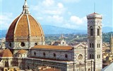 Toskánsko a mystická Umbrie - Itálie - Florencie - dóm, jeden  ze skvostů středověké architektury, 1296-1468, několik architektů včetně Giotta