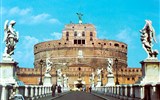 Řím, Capri, Pompeje, antika i koupání - Itálie - Řím - Andělský hrad, původně rodinné mauzoleum císaře Hadriána, post 135-9, později papežská pevnost a vězení