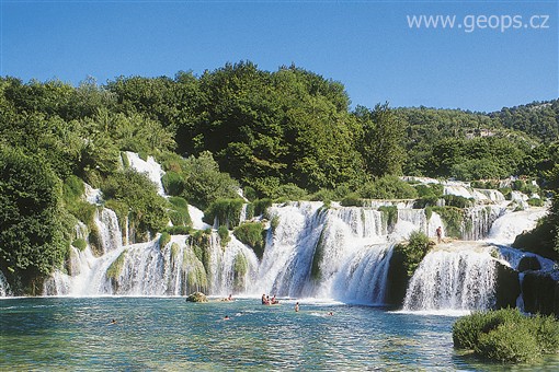 Chorvatsko, Krka, vodopády