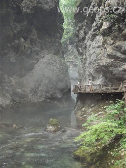 Slovinsko, soutěska Vintgar 