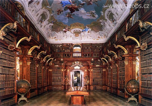 Umění, výstavy a architektura - Rakousko, Melk, knihovna