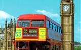 Londýn a královský Windsor letecky +1 den 2019 - Velká Británie - Anglie - Londýn, typický patrový autobus a Big Ben