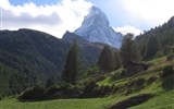 Za subtropického Švýcarska k vrcholům čtyřtisícovek - Švýcarsko - Matterhorn, 4478 m, 7. nejvyšší hora Evropy, ale také nejkrásnější alpský štít a přírodní rezervace