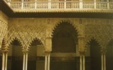 Andalusie letecky - Španělsko - Andalusie - Sevilla, Alcazar, postaven v mudejárském slohu za Pedra I. 1364-66