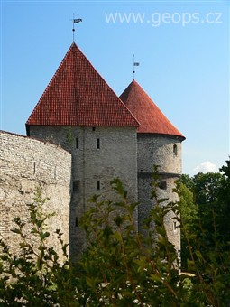 Pobaltí - Estonsko - Tallinn - dochované zbytky opevnění hanzovního města z 13. až 15.století