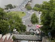 Maďarsko,- Budapešť -  Szechenyho most přes Dunaj a lanová dráha na Hradní vrch