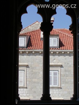 Památky UNESCO - Chorvatsko, Dubrovník, detail - okno