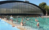 Silvestr v termálech Harkány 2017 - Maďarsko, Harkány, lázně - venkovní bazén
