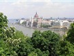 Maďarsko, Budapešť, Dunaj a parlament z hradu