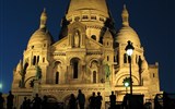 Paříž a nejkrásnější zámky v Île de France - Francie, Paříž, večerní Sacré Coeur
