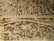Francie, Francouské středohoří, Conques, Abbaye Ste Foy, románský tympanon s ďáblem a Peklem