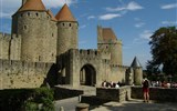Provence, královskou Francií - Francie, Corbieres, Carcassonne, brána