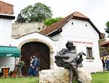 Madarsko - Eger - socha Sebestyána Tinodiho, renesančního básníka a pěvce, který psal i o obléhání Egeru 1552