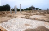 Sardinie, rajský ostrov nurágů v tyrkysovém moři, hotel 2020 - Itálie - Sardínie - Nora, antické památky, zachované mosaikové podlahy