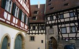 Bavorské Franky, perly UNESCO, Bamberg a festival Sandkerwa 2019 - Německo - Bamberg - hrázděné domy v historickém centru
