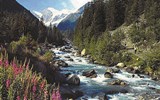 Nejkrásnější kouty Alp pěti zemí - Itálie - údolí Aosta, divoký proud pod strmými štíty