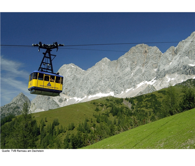 Krásy Solné komory 2019 - Rakousko - lanovka z Ramsau am Dachstein