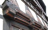 Quedlinburg - Německo - Harz - Quedlinburg, detaily hrázdění, typický motiv dolnosaské renesance