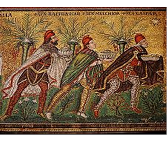 Rimini a krásy Adriatické riviéry 2019 - Itálie - Ravenna - bazilika Sant´Apolllinare Nuovo, mozaika tří králů