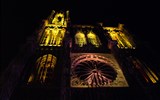 Alsasko, Vogézy, zážitky na vinné stezce 2020 - Francie - Alsasko - Štrasburk, noční světelné představení na katedrále