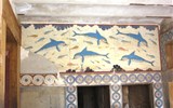 Bájný ostrov Kréta a moře - Řecko - Kréta - Knossos - freska s delfíny