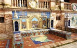 Památky UNESCO v Andalusii - Španělsko - Andalusie -  Sevilla, Plaza de Espaňa, kóje věnovaná regionu Segovia s krásnými keramickými dlaždicemi, vznikla pro iberoamerickou výstavu ve městě 1929