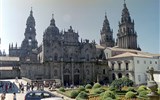 Santiago de Compostela - Španělsko -Santiago de Compostela, katedrála, 1075-1122, rozšířena v 16.-18.stol., severní průčelí