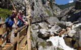 Dachsteinská bomba s kartou - Rakousko - soutěska Silberkarklamm s vodopády