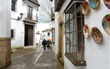 Andalusie, památky, přírodní parky a Sierra Nevada 2018 - Španělsko - Andalusie - Ronda, v těchto uličkách chodíval i Hemigway, inspiroval se zde pro Komu zvoní hrana