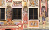 Adventní Bavorsko mnoha nej a technický Stuttgart 2019 - Německo - Bavorsko - Landshut - renesanční fasáda kolem 1600