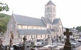 Městečko Étretat, útesy a kozí farma - Francie - Étretat - kostel P.Marie